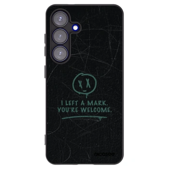 Picasee silikonowe czarne etui na Samsung Galaxy S25 5G - LEFT A MARK