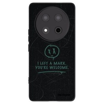 Picasee silikonowe czarne etui na Honor Magic7 Lite 5G - LEFT A MARK