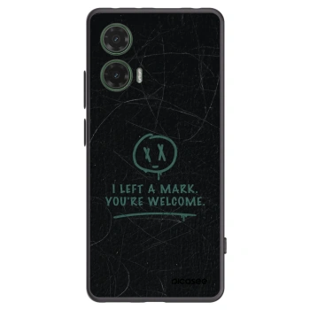 Picasee silikonowe czarne etui na Motorola Moto G35 5G - LEFT A MARK
