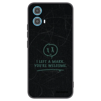 Picasee silikonowe czarne etui na Motorola Moto G34 5G - LEFT A MARK