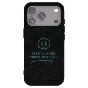 Picasee silikonowe czarne etui na Apple iPhone 17 Pro - LEFT A MARK