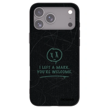 Picasee silikonowe czarne etui na Apple iPhone 17 Pro Max - LEFT A MARK