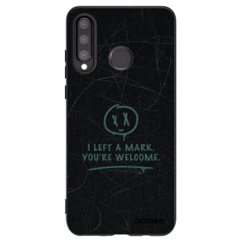 Picasee silikonowe czarne etui na Huawei P30 Lite - LEFT A MARK