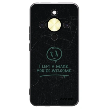 Picasee silikonowe czarne etui na Honor Magic8 Lite 5G - LEFT A MARK