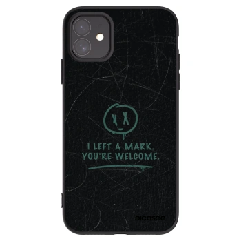 Picasee silikonowe czarne etui na Apple iPhone 11 - LEFT A MARK