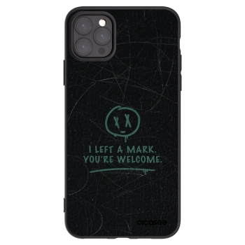 Picasee silikonowe czarne etui na Apple iPhone 11 Pro Max - LEFT A MARK