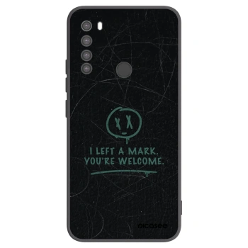 Picasee silikonowe czarne etui na Xiaomi Redmi Note 8 - LEFT A MARK