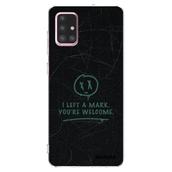 Picasee silikonowe przeźroczyste etui na Samsung Galaxy A71 A715F - LEFT A MARK