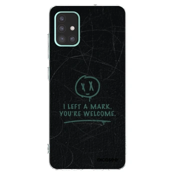 Picasee silikonowe przeźroczyste etui na Samsung Galaxy A51 A515F - LEFT A MARK