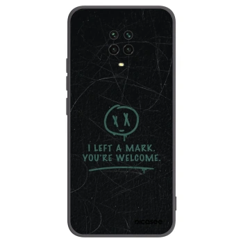 Picasee silikonowe czarne etui na Xiaomi Redmi Note 9 Pro - LEFT A MARK