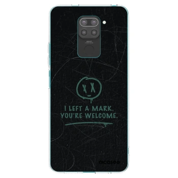 Picasee silikonowe czarne etui na Xiaomi Redmi Note 9 - LEFT A MARK