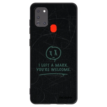 Picasee silikonowe czarne etui na Samsung Galaxy A21s - LEFT A MARK
