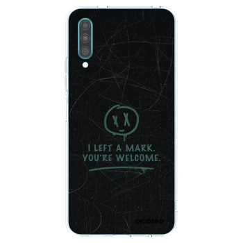 Picasee silikonowe przeźroczyste etui na Samsung Galaxy A30s A307F - LEFT A MARK