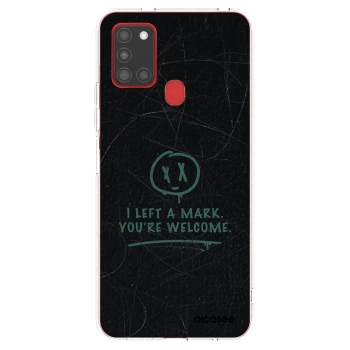 Picasee silikonowe przeźroczyste etui na Samsung Galaxy A21s - LEFT A MARK