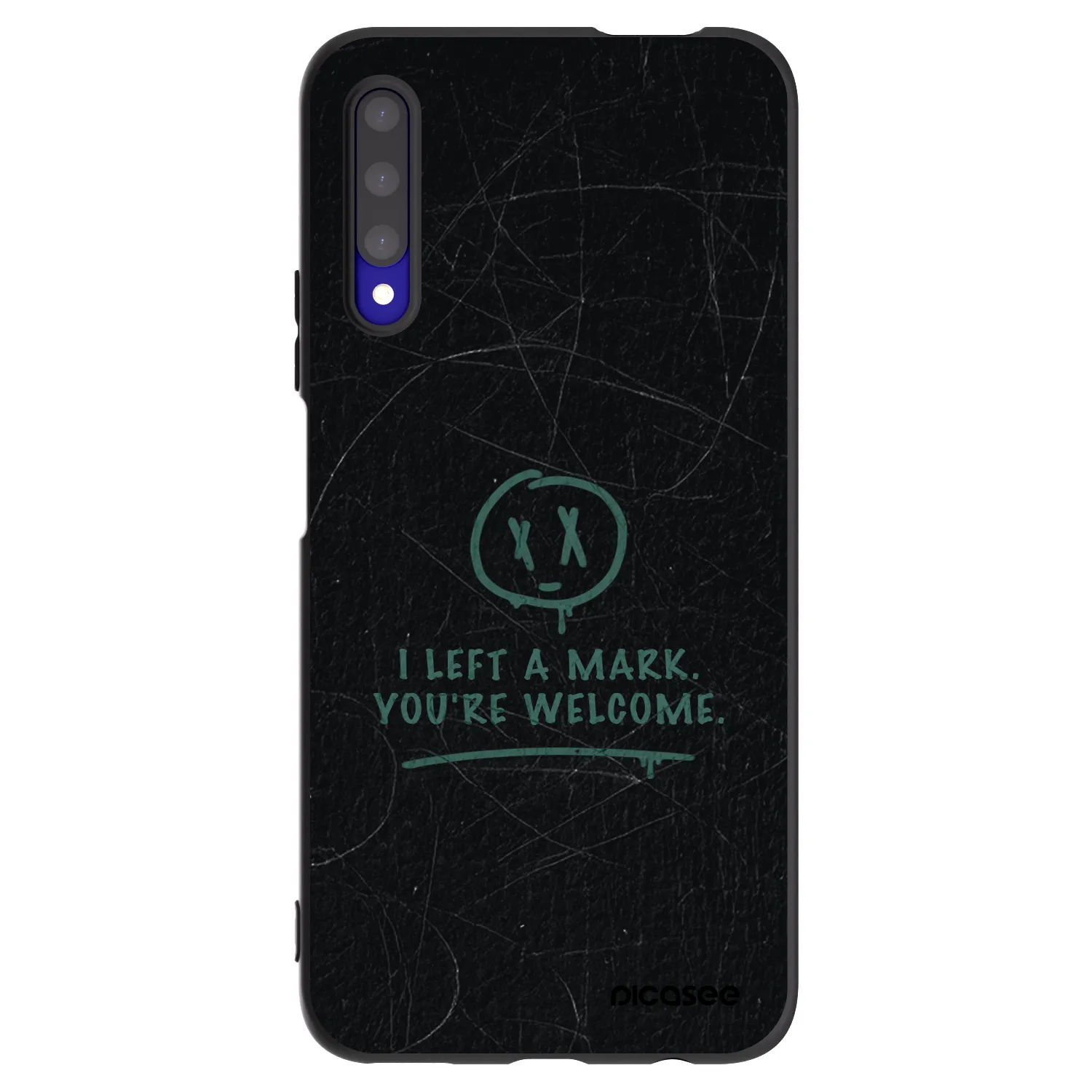 Picasee silikonowe czarne etui na Honor 9X Pro - LEFT A MARK