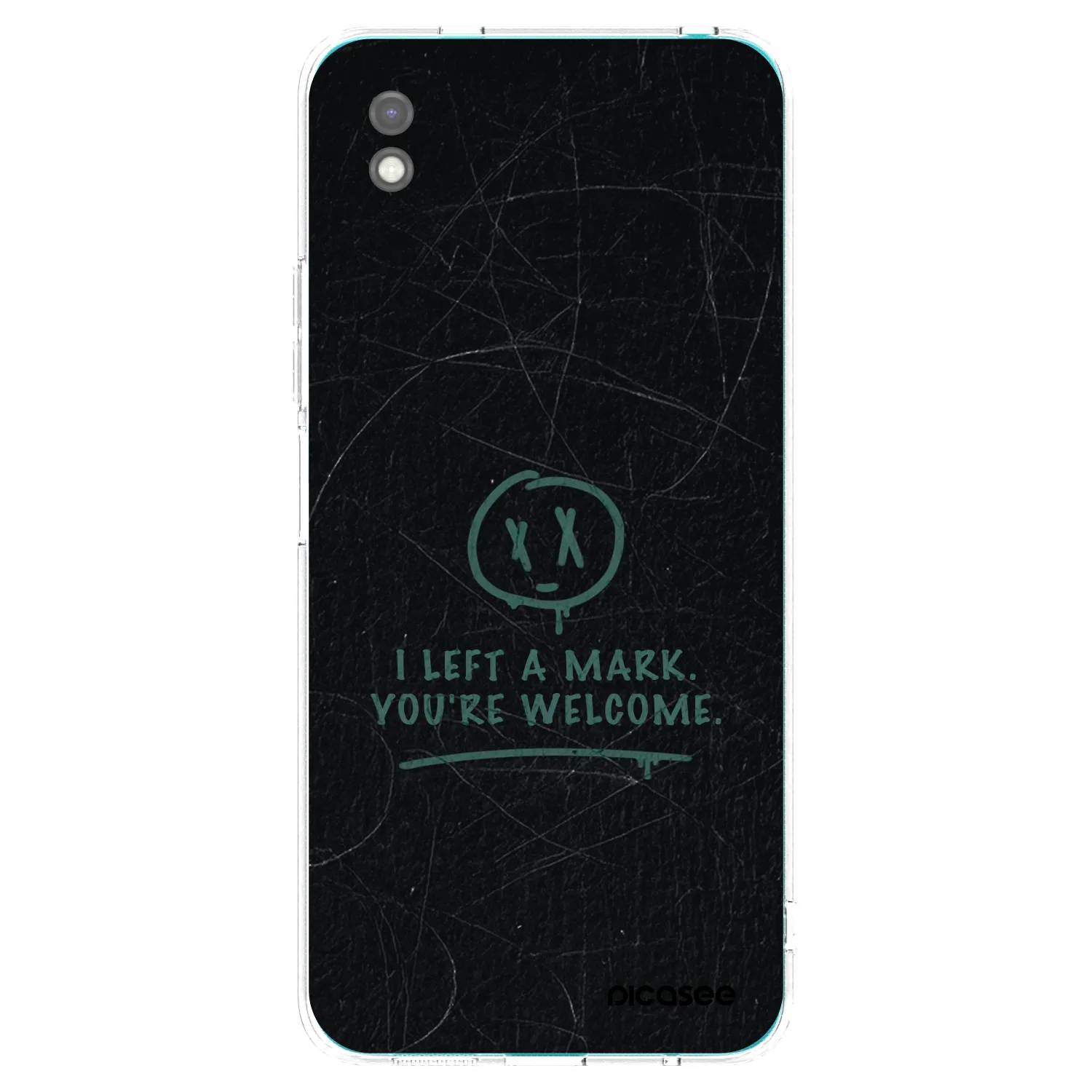 Picasee silikonowe czarne etui na Xiaomi Redmi 9A - LEFT A MARK