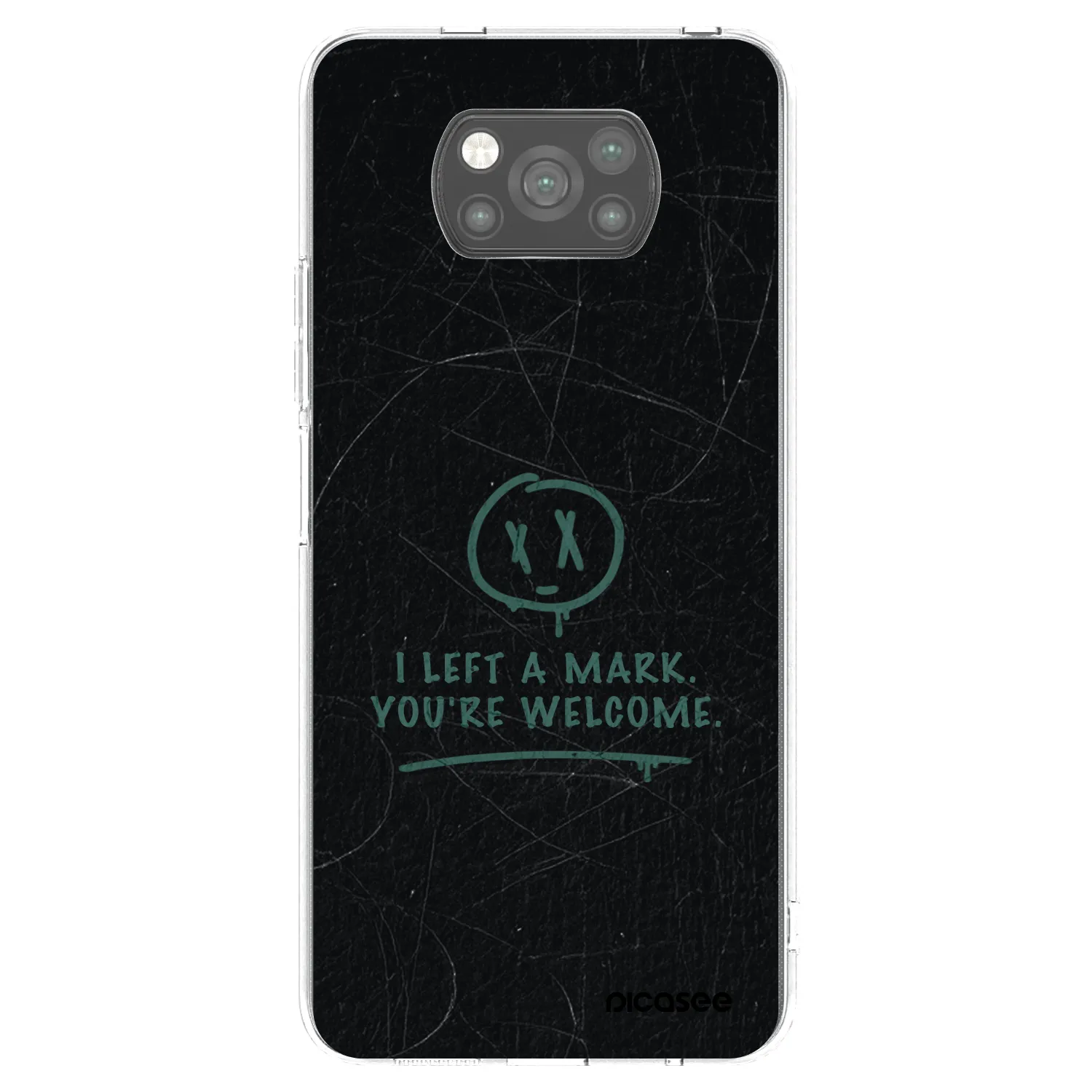 Picasee silikonowe czarne etui na Xiaomi Poco X3 - LEFT A MARK