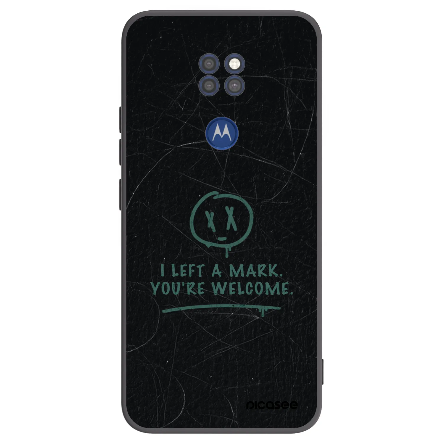 Picasee silikonowe czarne etui na Motorola Moto G9 Play - LEFT A MARK