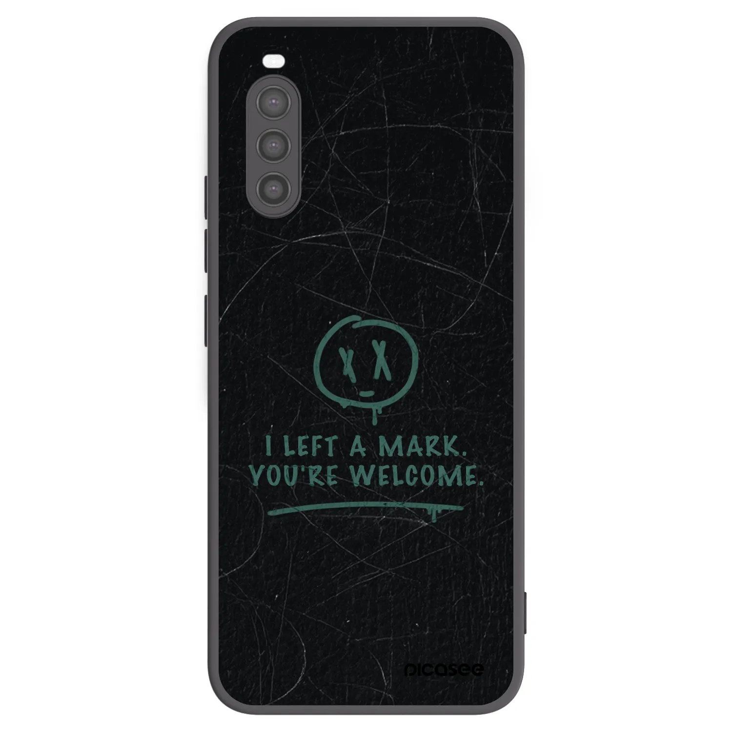 Picasee silikonowe czarne etui na Sony Xperia 10 II - LEFT A MARK