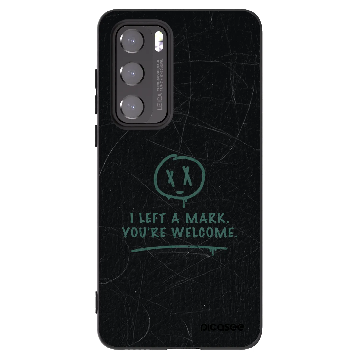 Picasee silikonowe czarne etui na Huawei P40 - LEFT A MARK