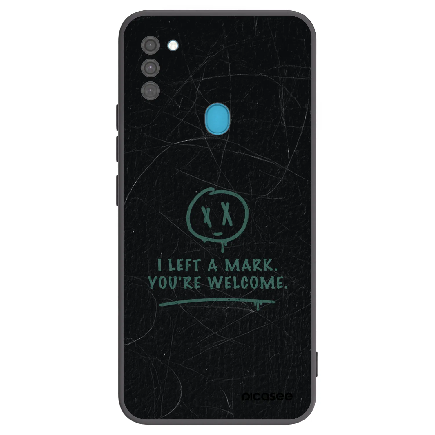 Picasee silikonowe czarne etui na Samsung Galaxy M11 - LEFT A MARK