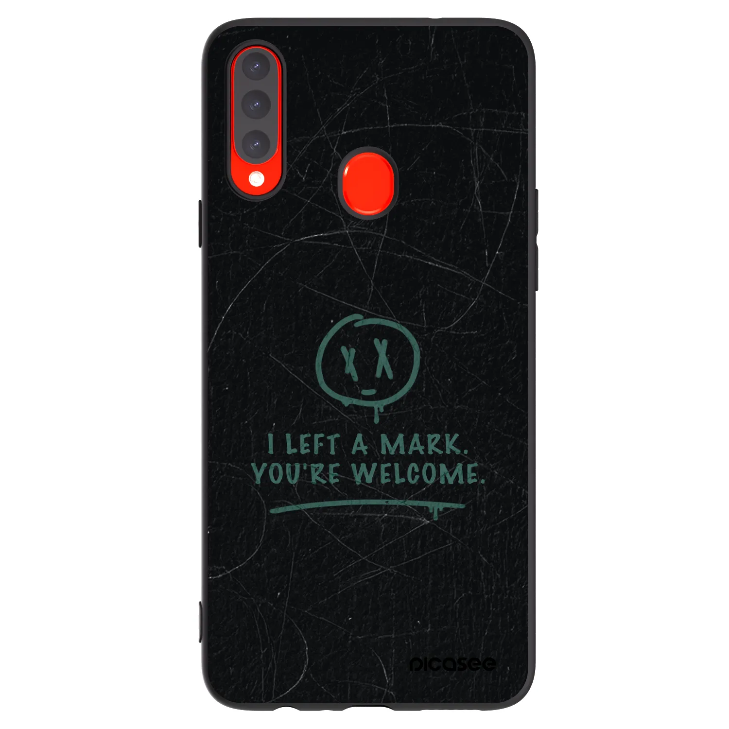 Picasee silikonowe czarne etui na Samsung Galaxy A20s - LEFT A MARK