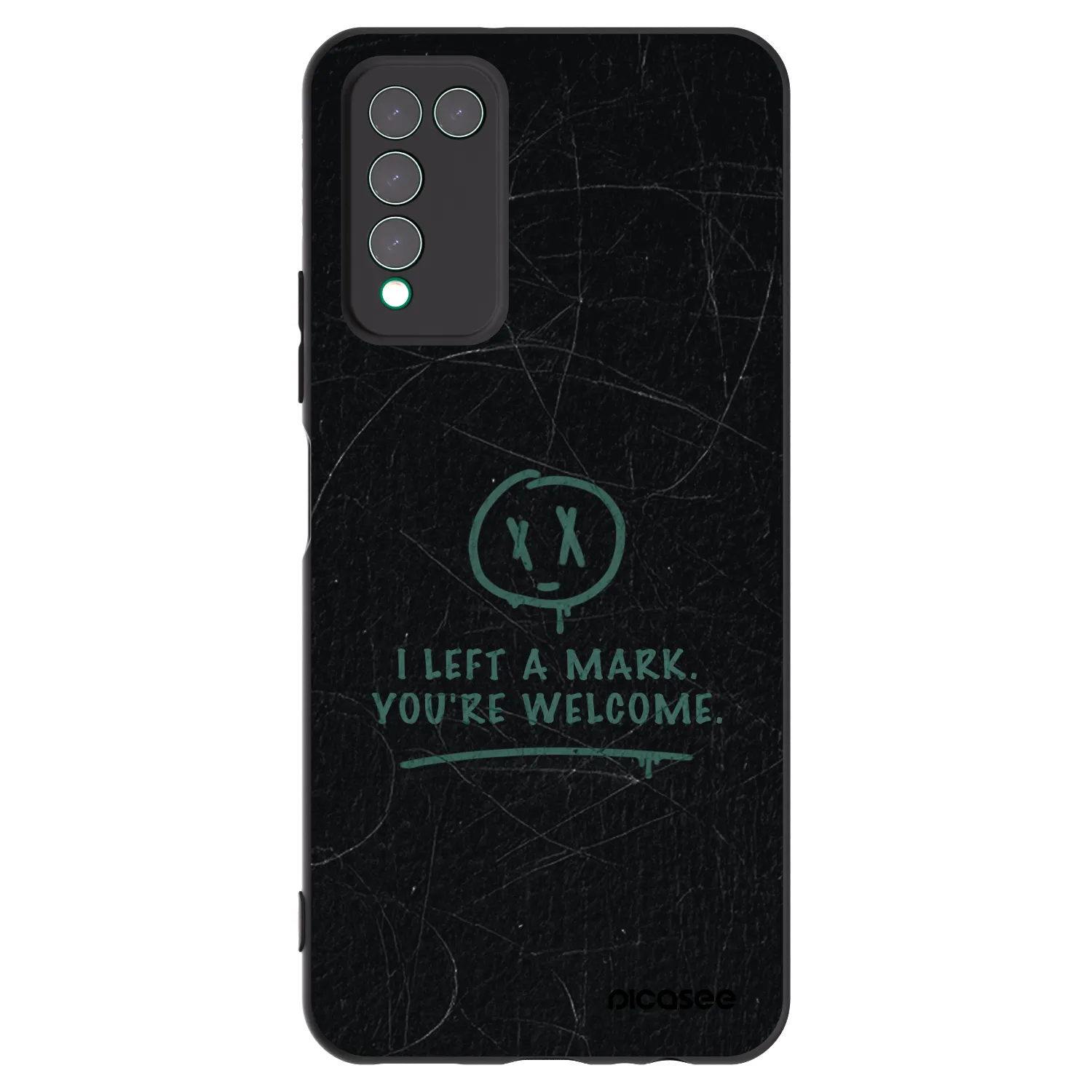 Picasee silikonowe czarne etui na Honor 10X Lite - LEFT A MARK
