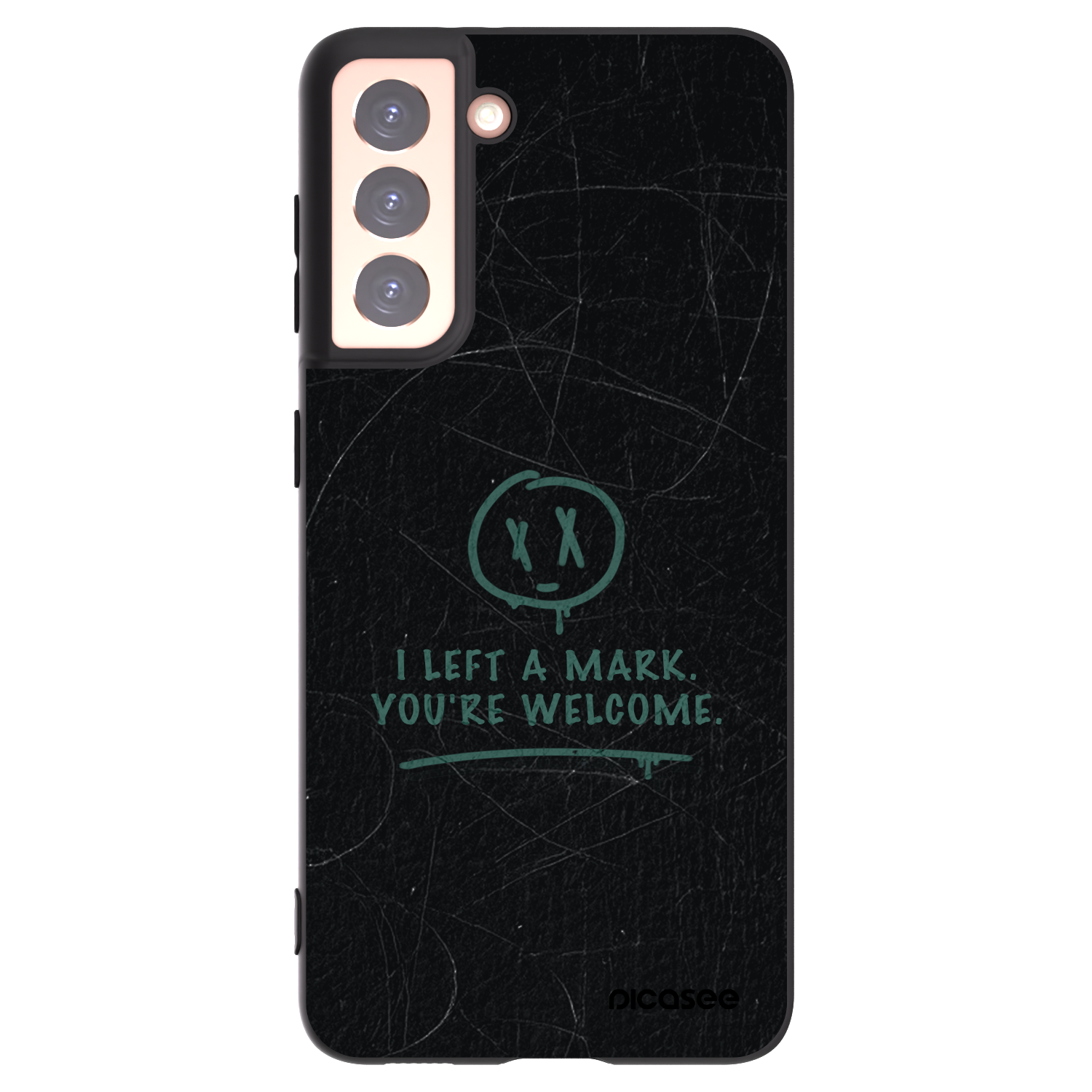 Picasee silikonowe czarne etui na Samsung Galaxy S21 5G G991B - LEFT A MARK