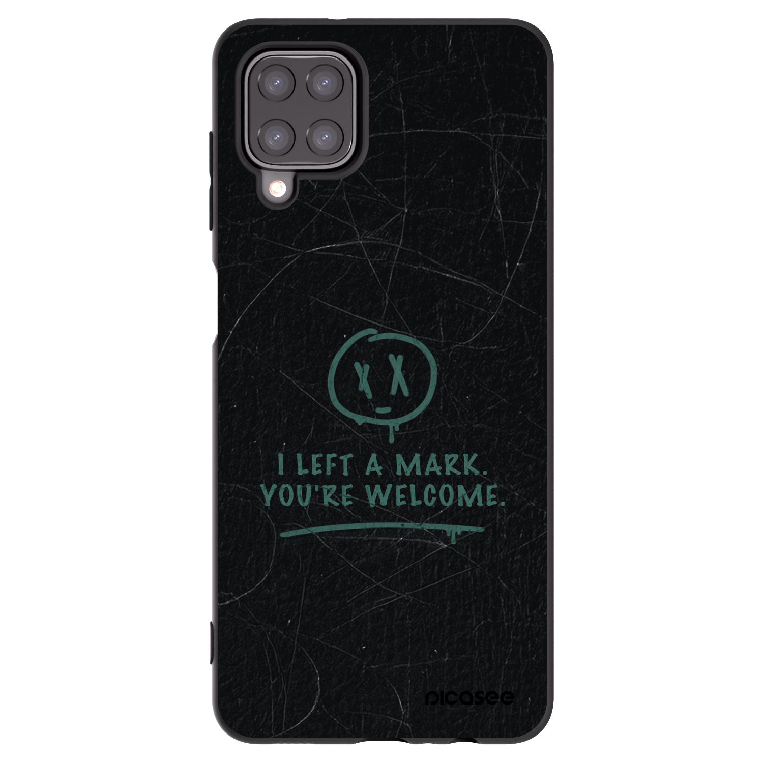 Picasee silikonowe czarne etui na Samsung Galaxy A12 A125F - LEFT A MARK