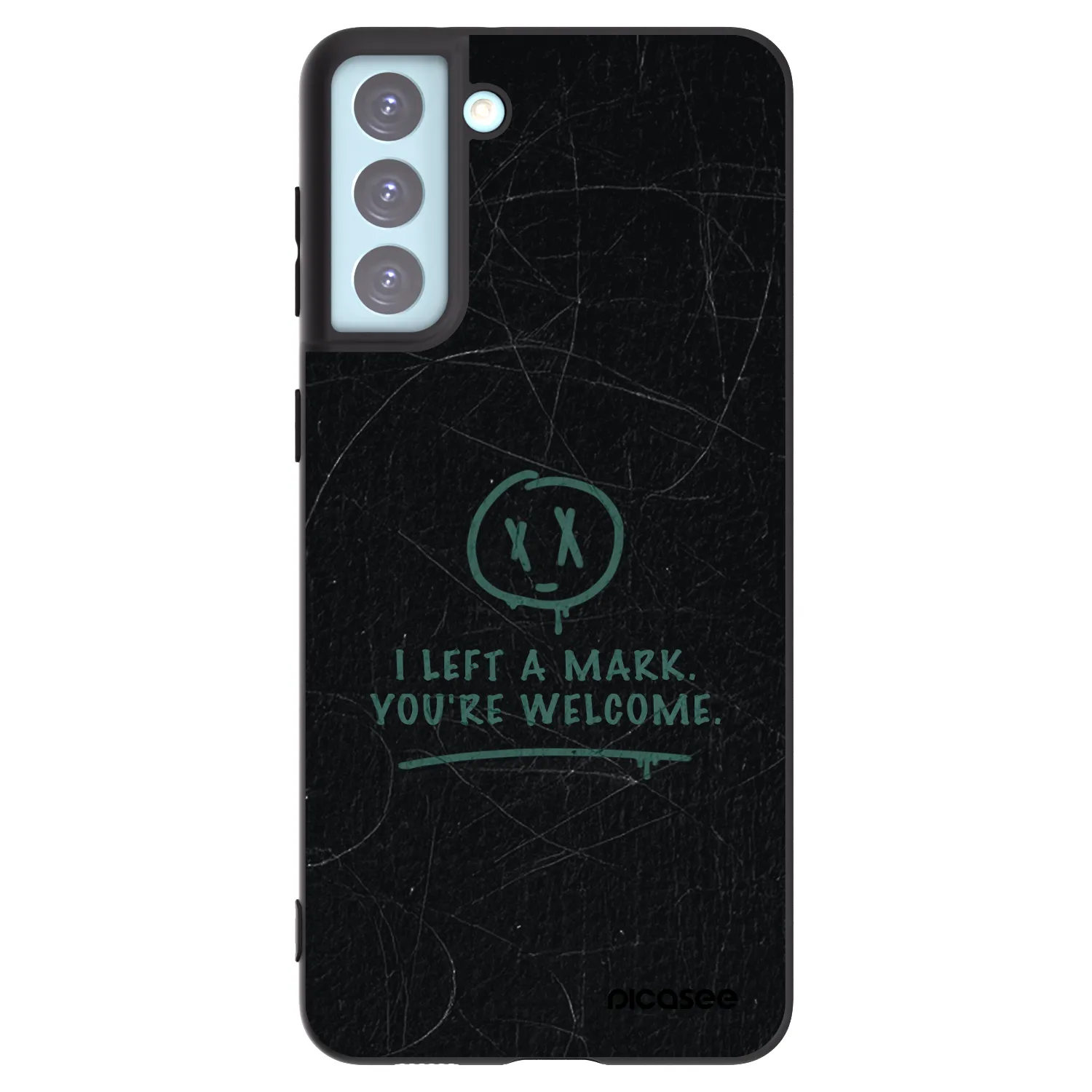 Picasee silikonowe czarne etui na Samsung Galaxy S21+ 5G G996F - LEFT A MARK