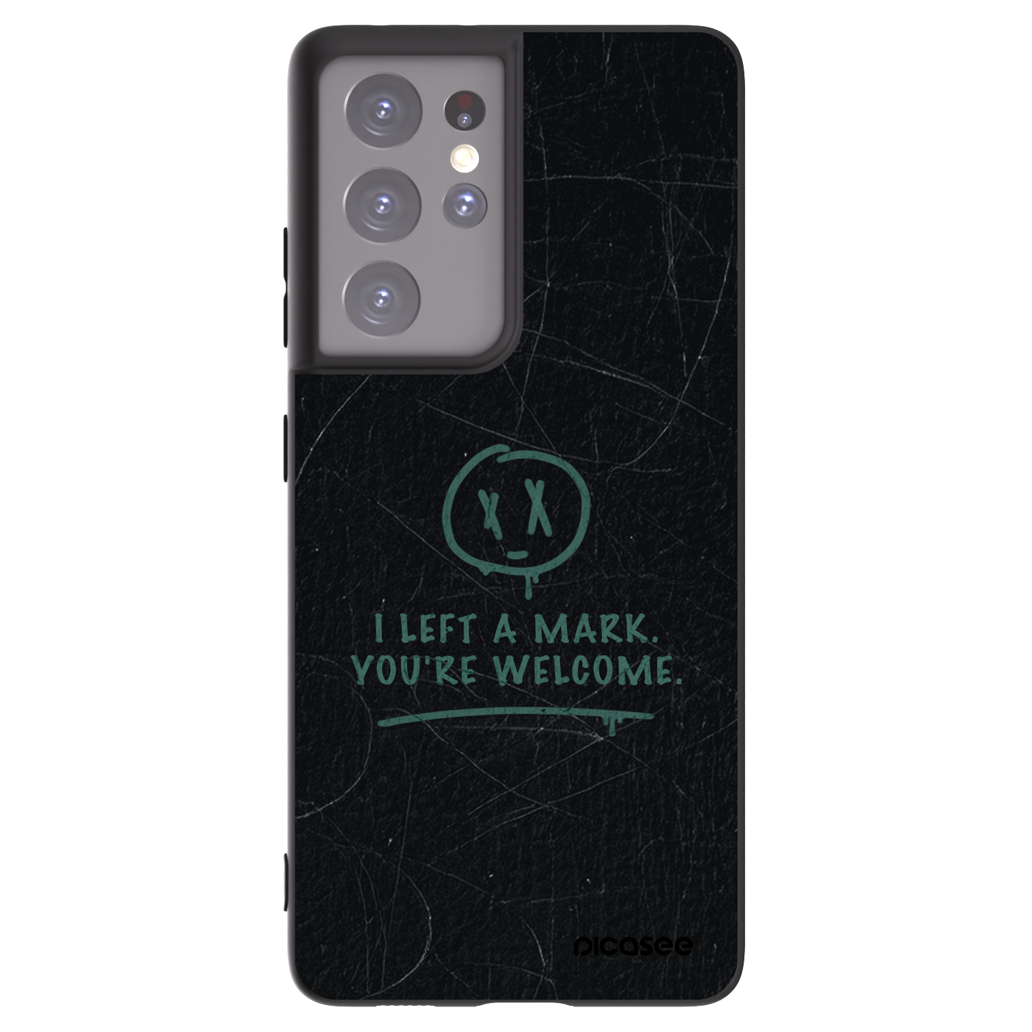 Picasee silikonowe czarne etui na Samsung Galaxy S21 Ultra 5G G998B - LEFT A MARK