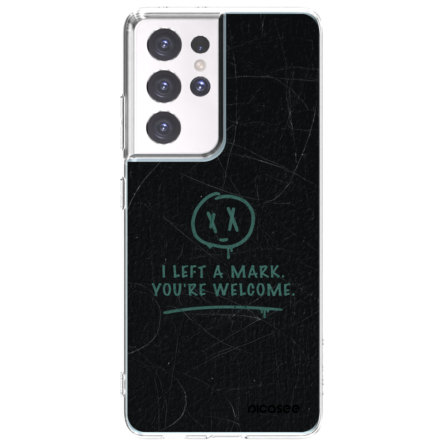 Picasee silikonowe przeźroczyste etui na Samsung Galaxy S21 Ultra 5G G998B - LEFT A MARK