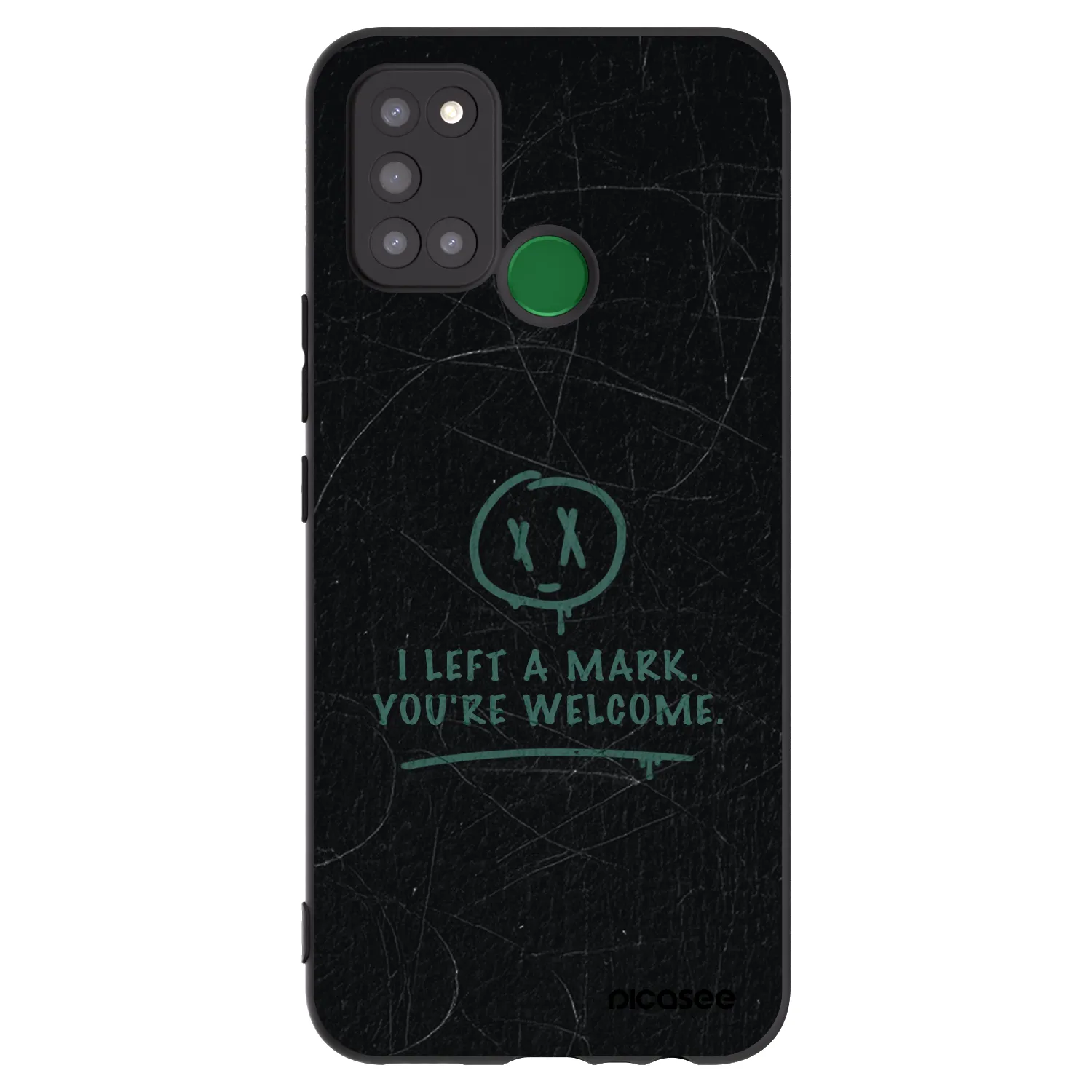 Picasee silikonowe czarne etui na Realme 7i - LEFT A MARK