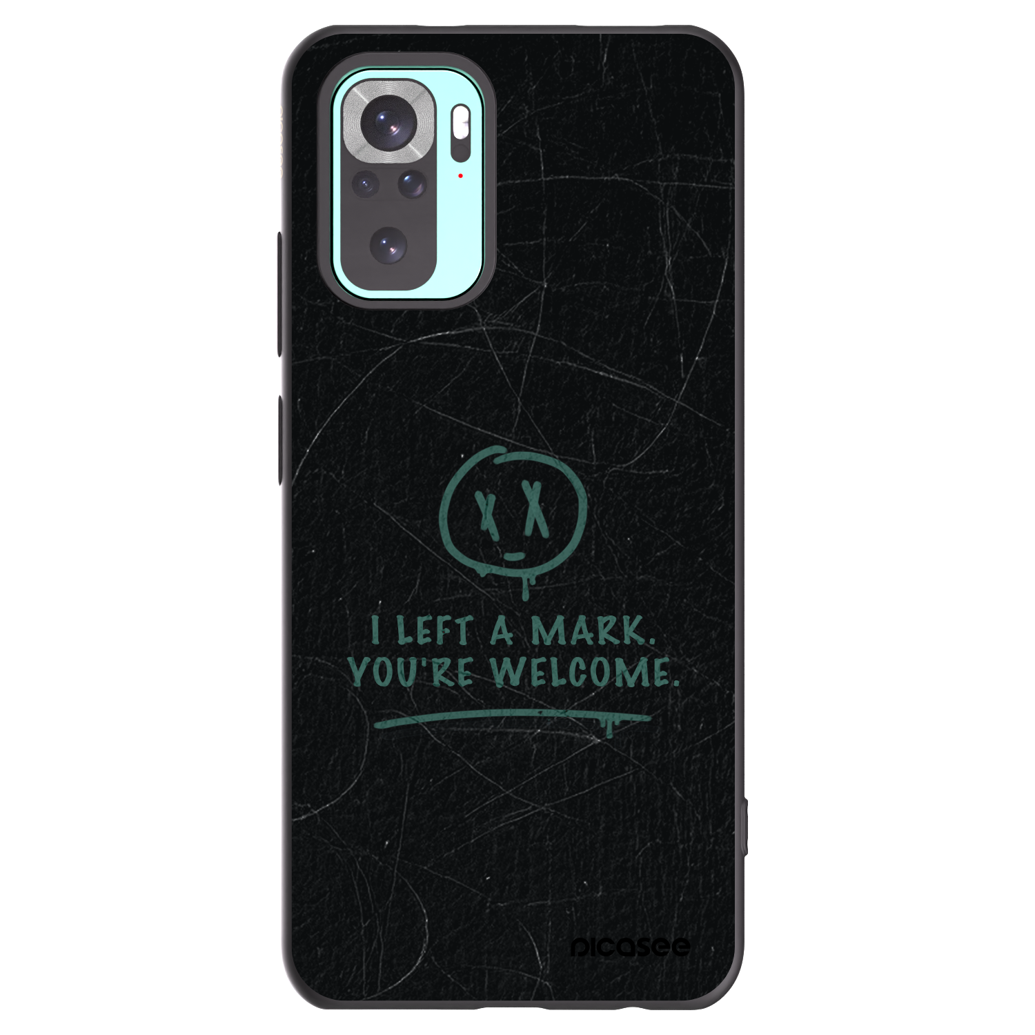 Picasee silikonowe czarne etui na Xiaomi Redmi Note 10 Pro - LEFT A MARK