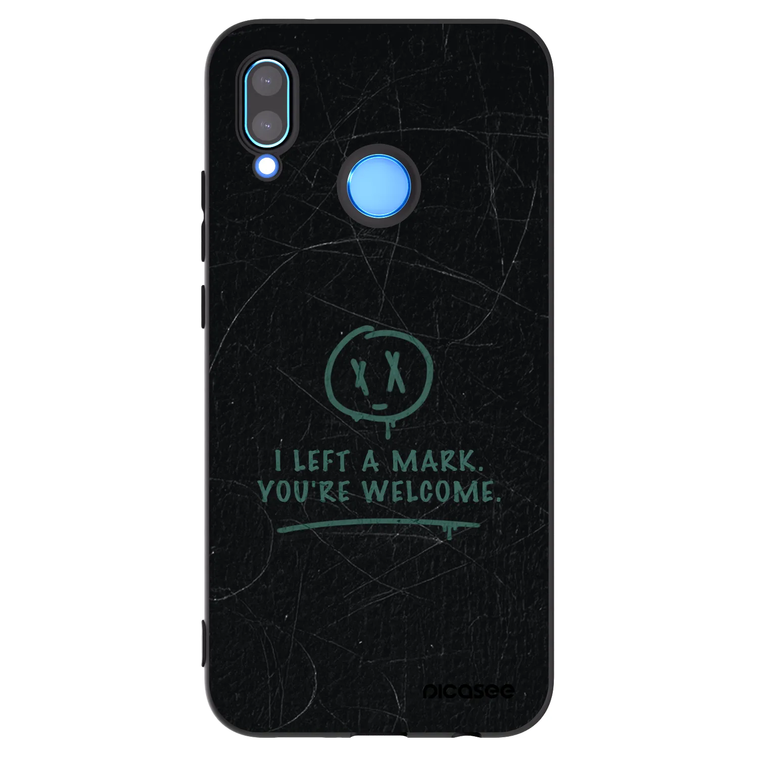 Picasee silikonowe czarne etui na Huawei P20 Lite - LEFT A MARK