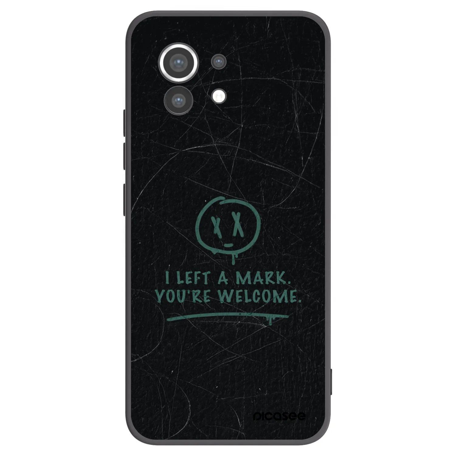 Picasee silikonowe czarne etui na Xiaomi Mi 11 - LEFT A MARK