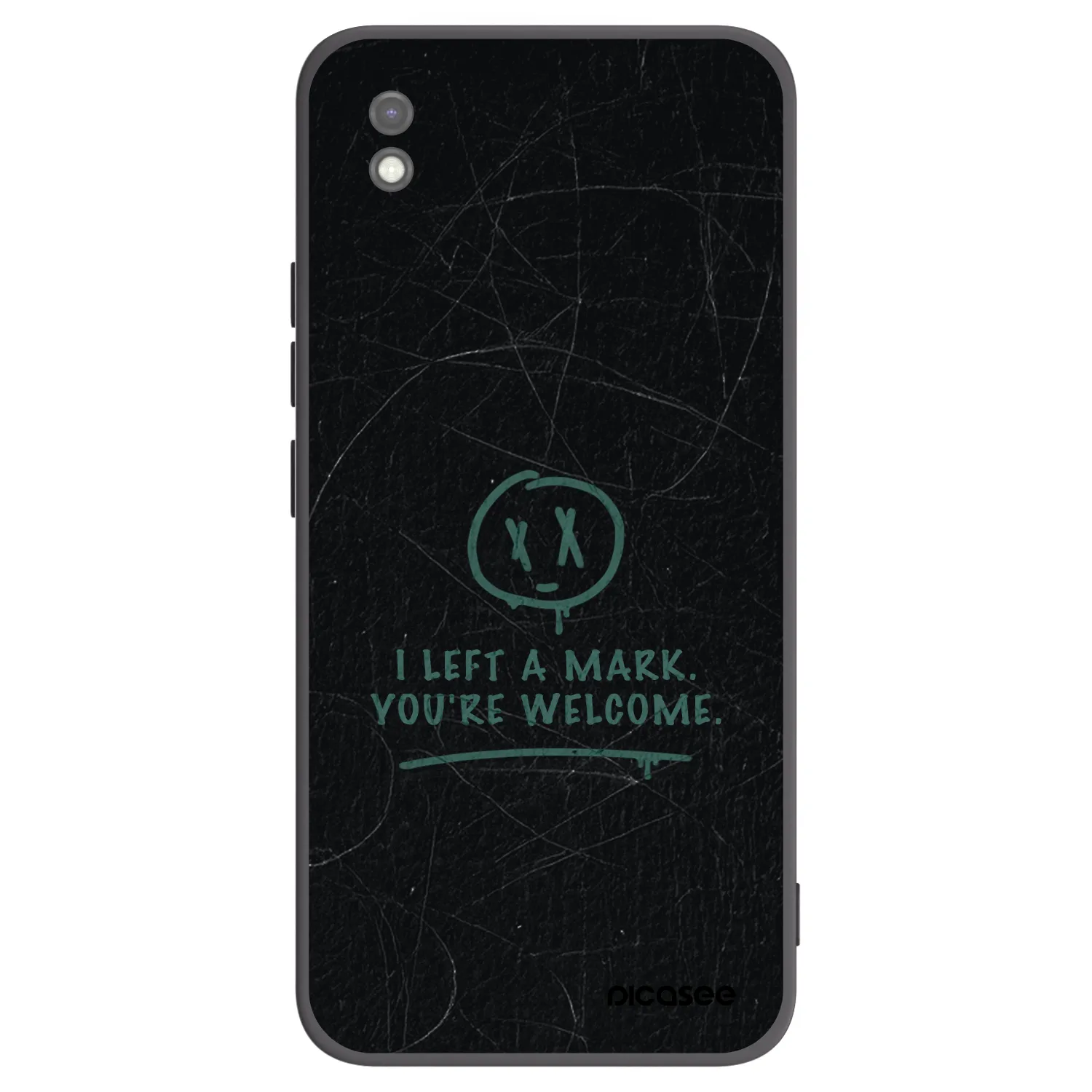 Picasee silikonowe czarne etui na Xiaomi Redmi 9AT - LEFT A MARK