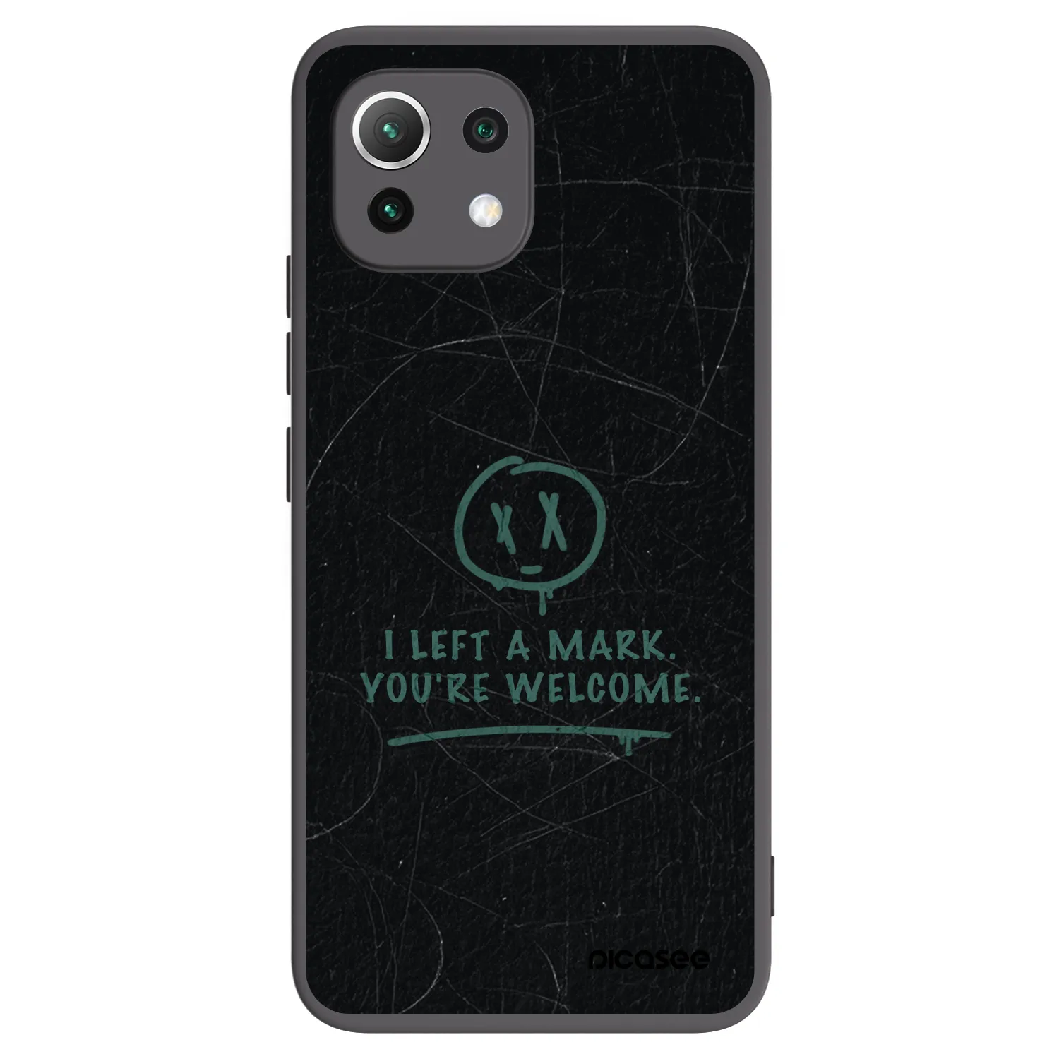 Picasee silikonowe czarne etui na Xiaomi Mi 11 Lite - LEFT A MARK
