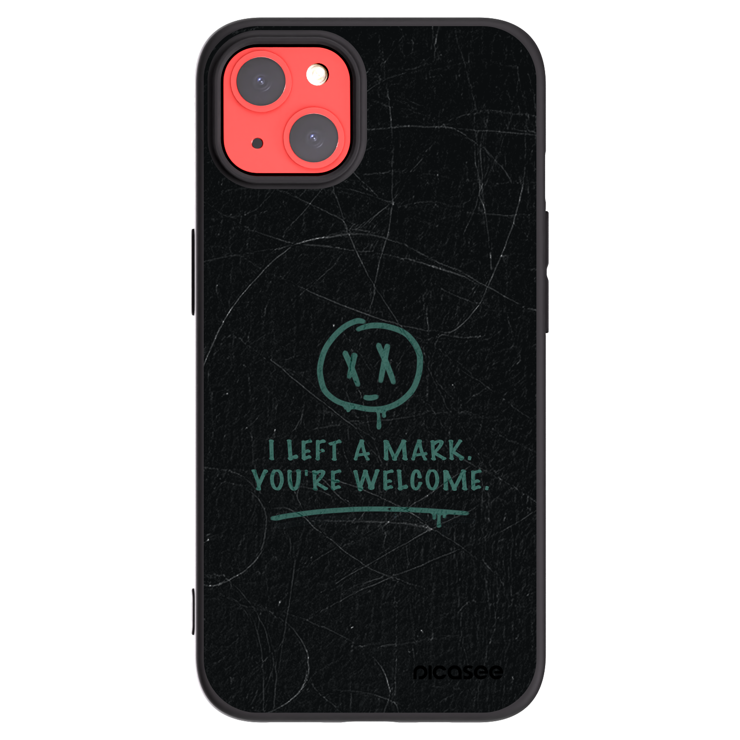 Picasee silikonowe czarne etui na Apple iPhone 13 - LEFT A MARK