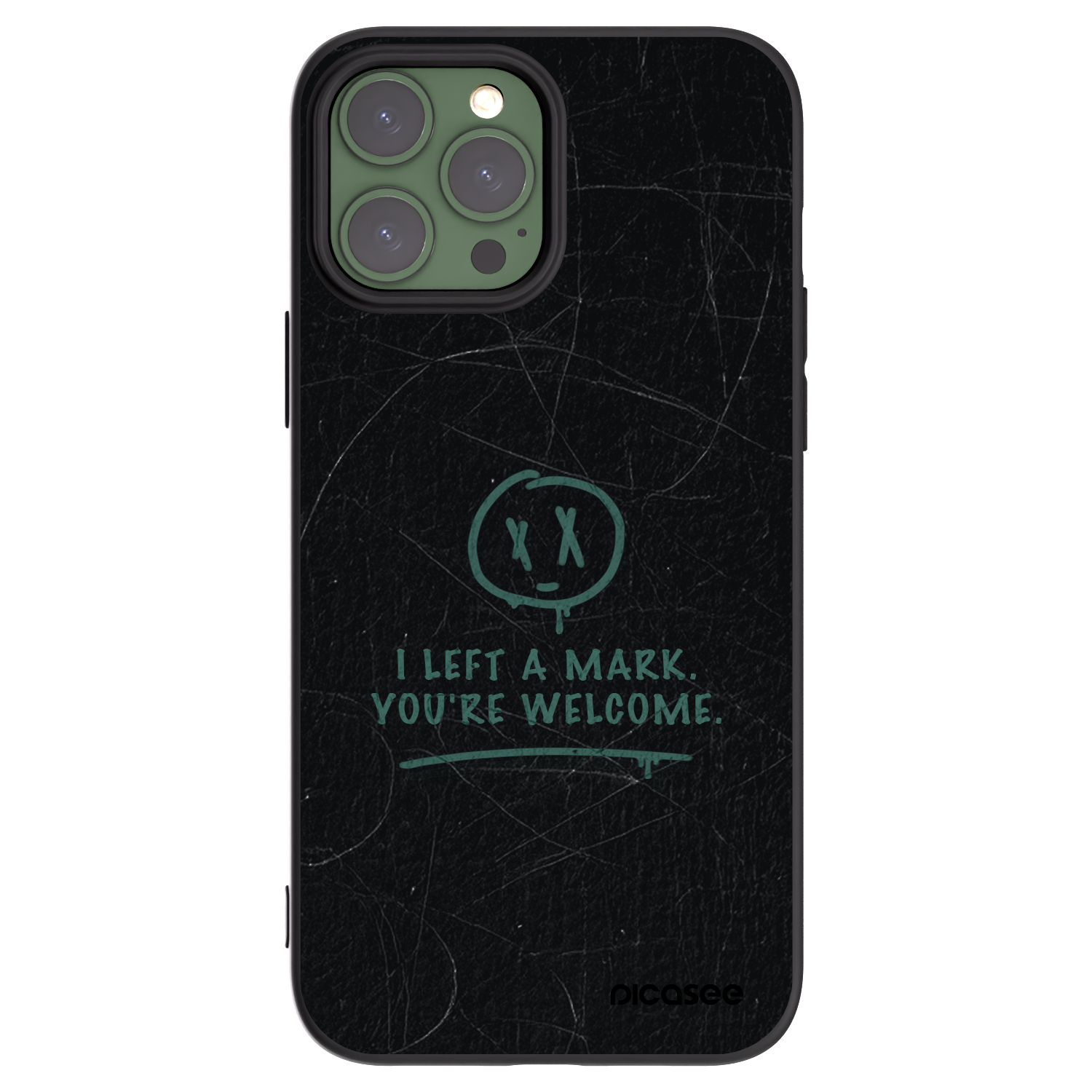Picasee silikonowe czarne etui na Apple iPhone 13 Pro Max - LEFT A MARK