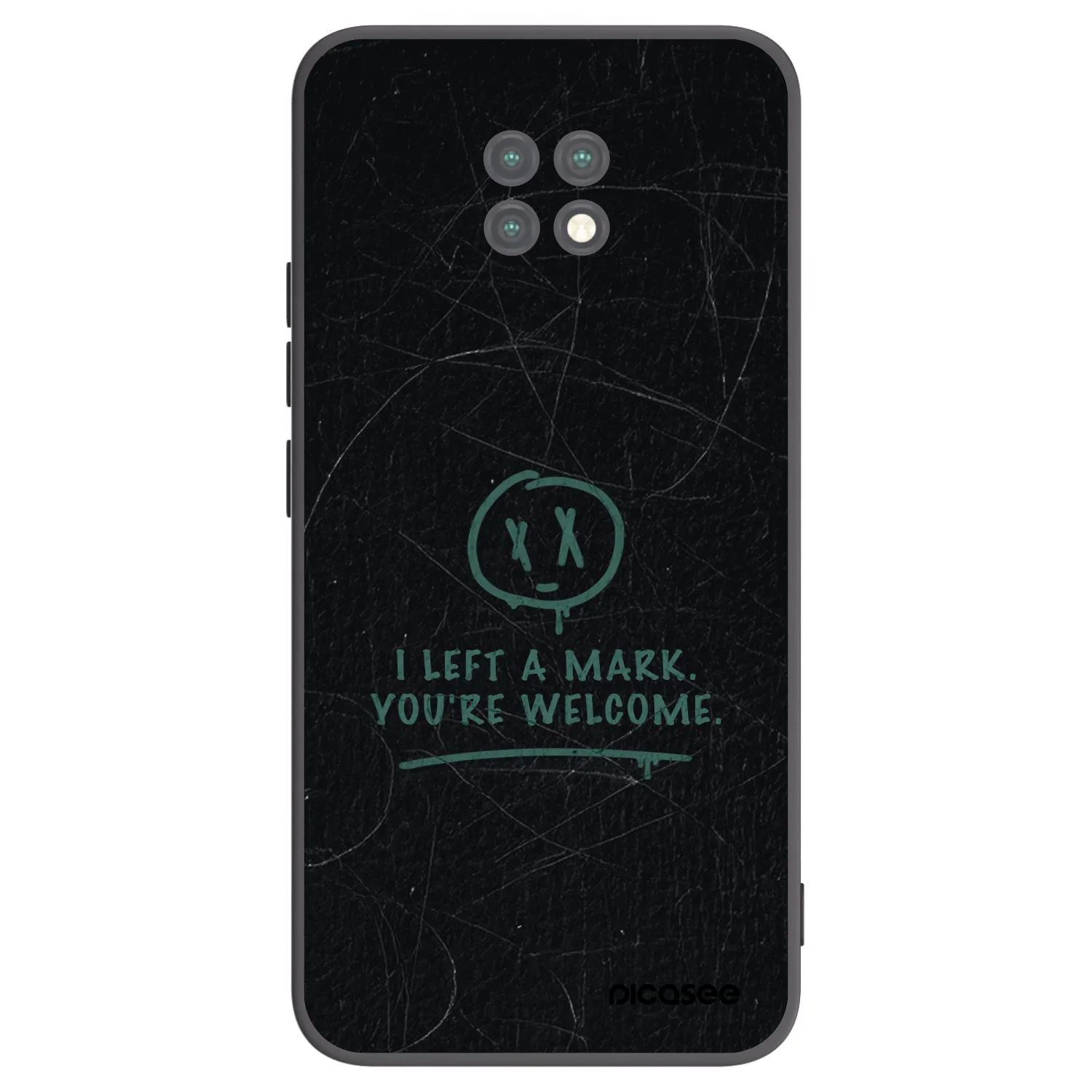 Picasee silikonowe czarne etui na Xiaomi Redmi Note 9T - LEFT A MARK