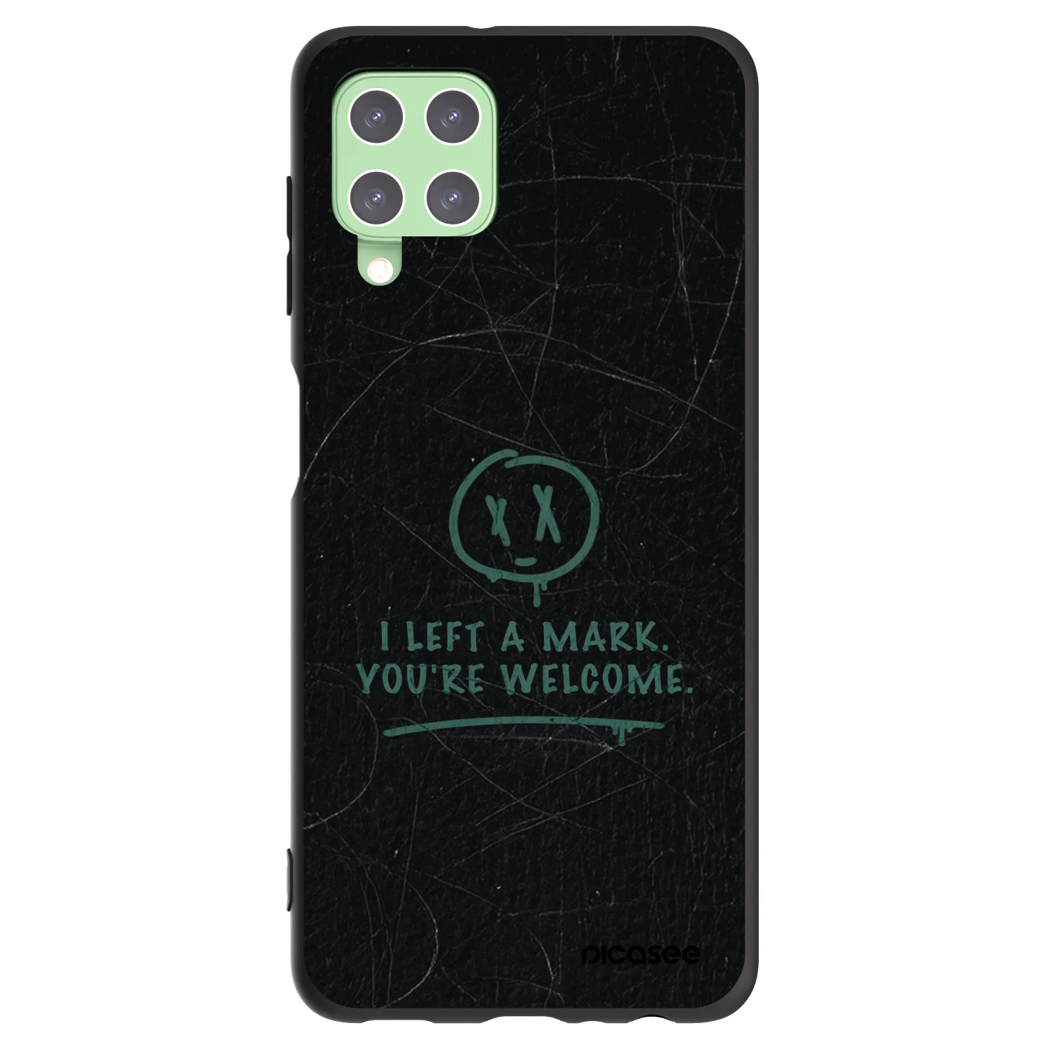 Picasee silikonowe czarne etui na Samsung Galaxy A22 A225F 4G - LEFT A MARK