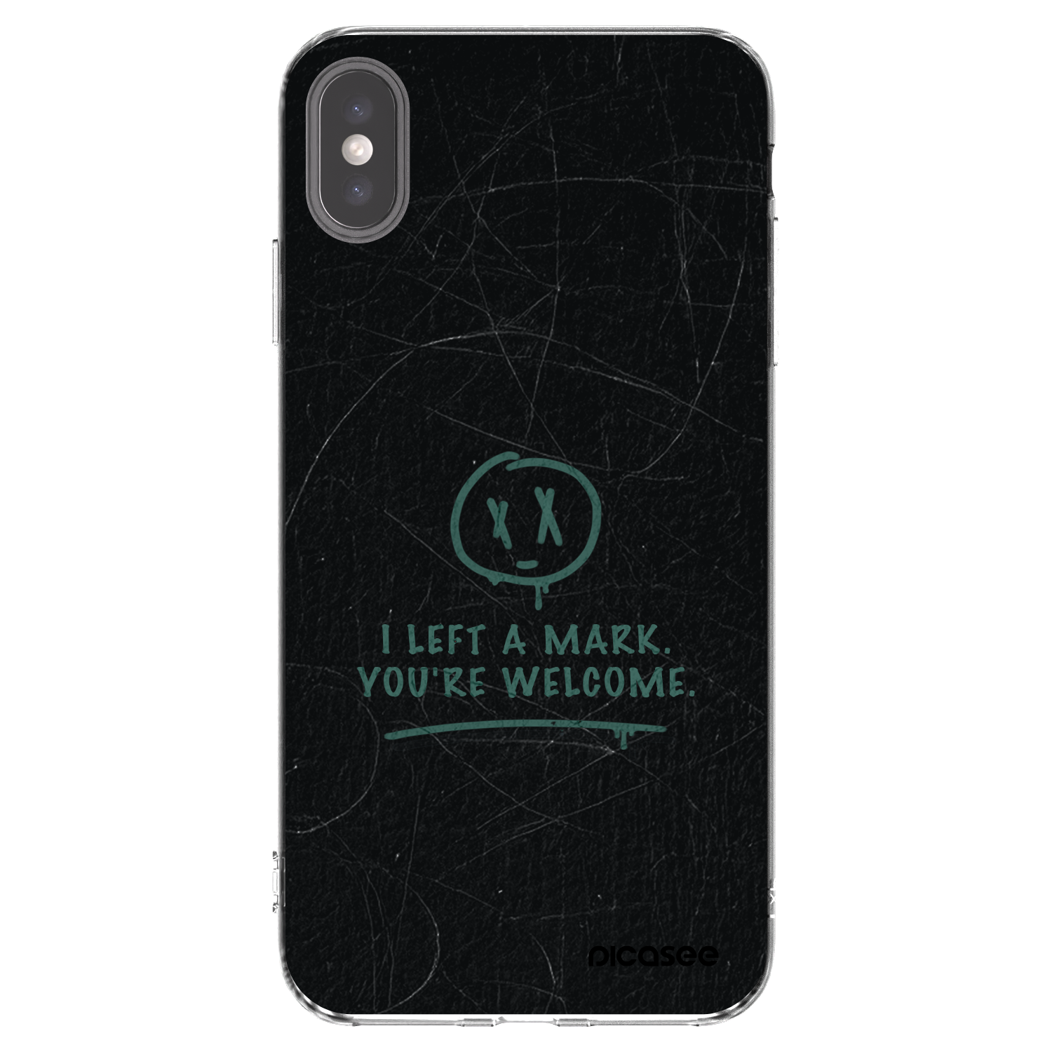 Picasee silikonowe przeźroczyste etui na Apple iPhone XS Max - LEFT A MARK