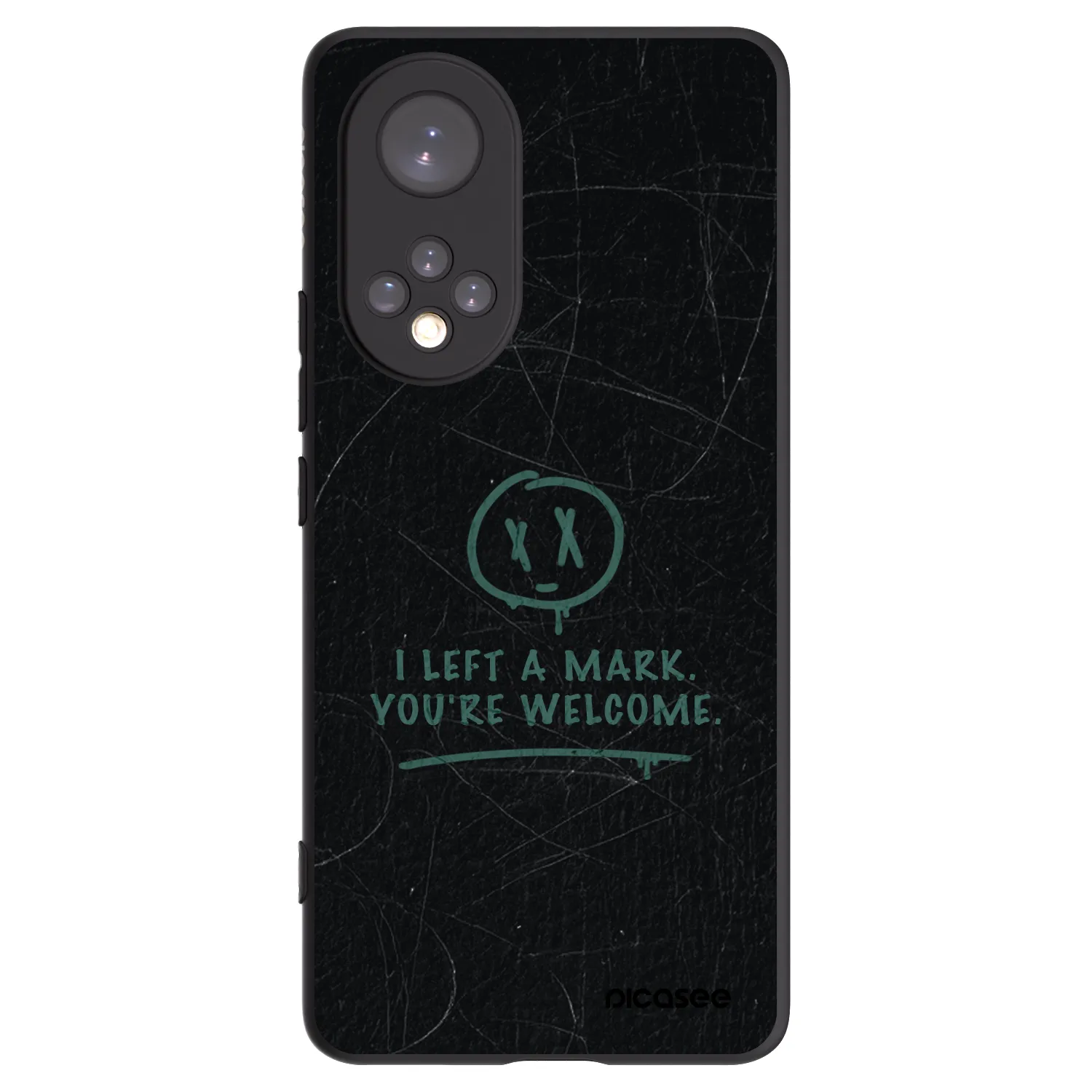 Picasee silikonowe czarne etui na Honor 50 5G - LEFT A MARK