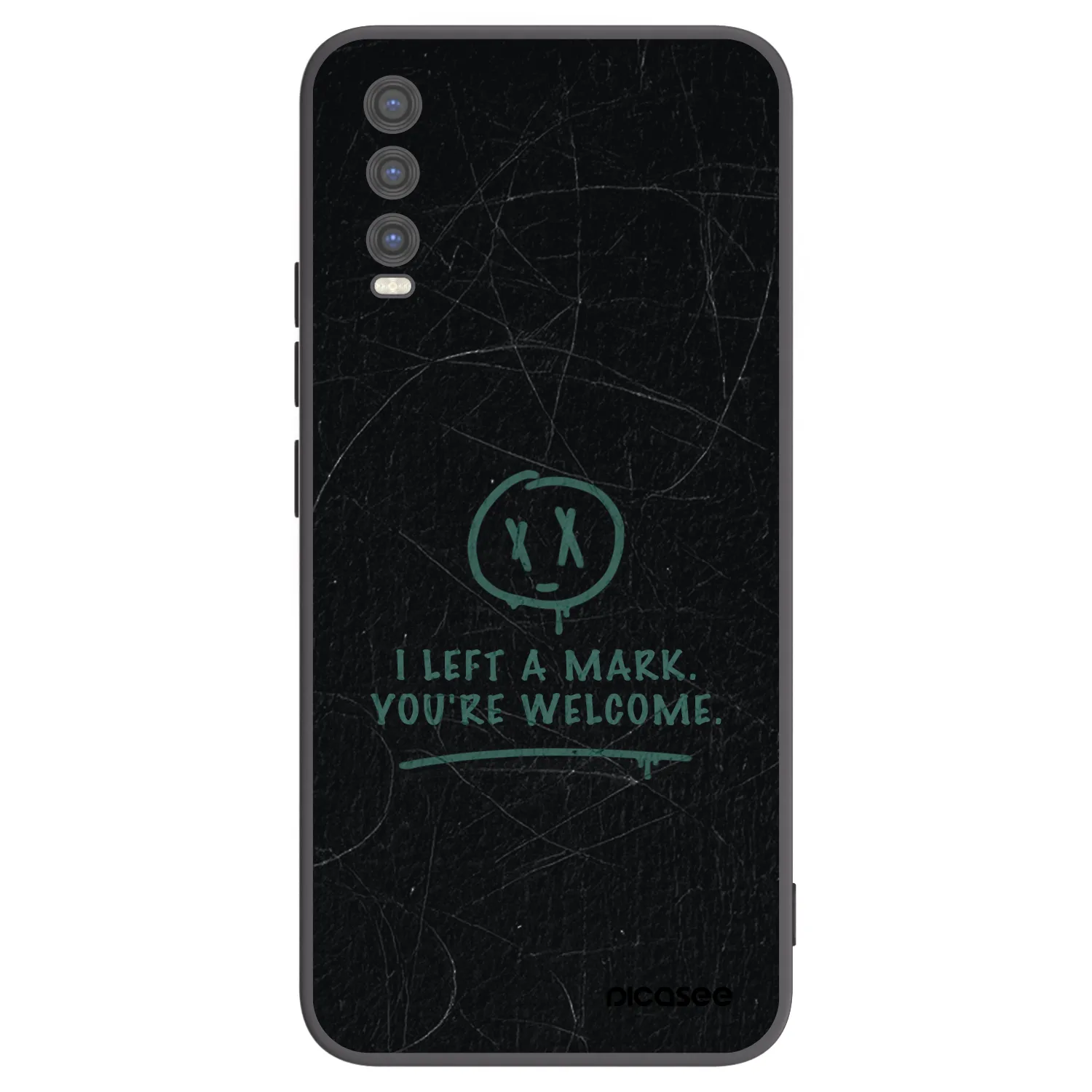Picasee silikonowe czarne etui na Vivo Y20s - LEFT A MARK