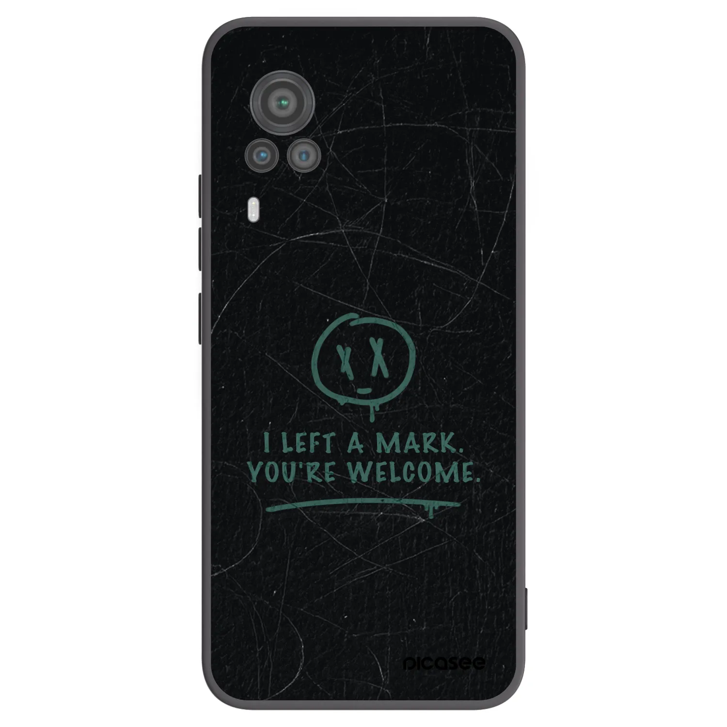 Picasee silikonowe czarne etui na Vivo X60 Pro 5G - LEFT A MARK
