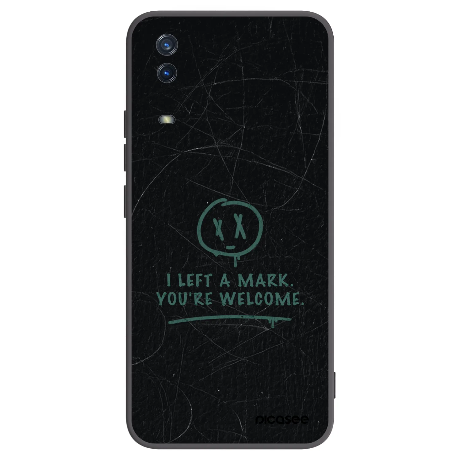 Picasee silikonowe czarne etui na Vivo Y11s - LEFT A MARK
