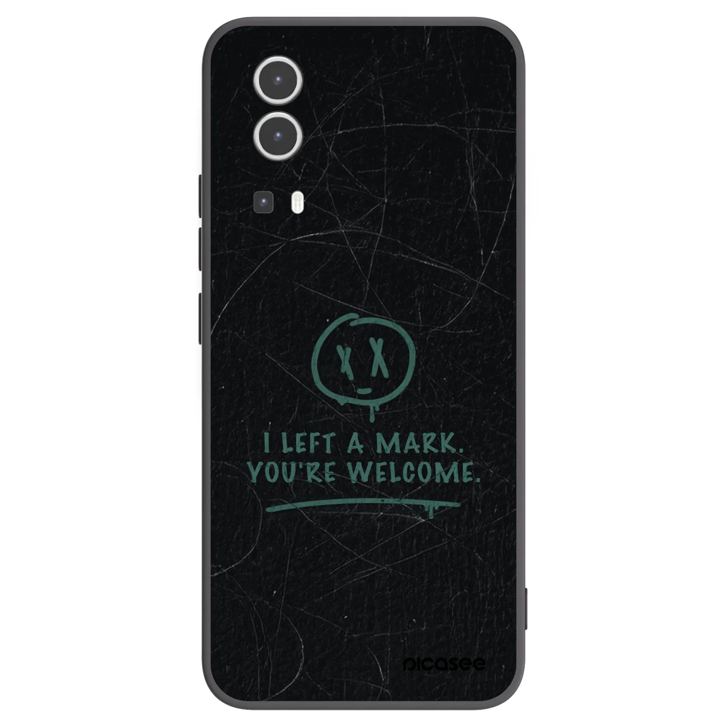 Picasee silikonowe czarne etui na Vivo Y72 5G - LEFT A MARK