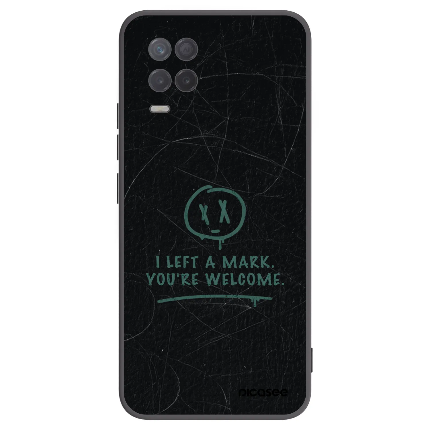 Picasee silikonowe czarne etui na Realme 8 5G - LEFT A MARK