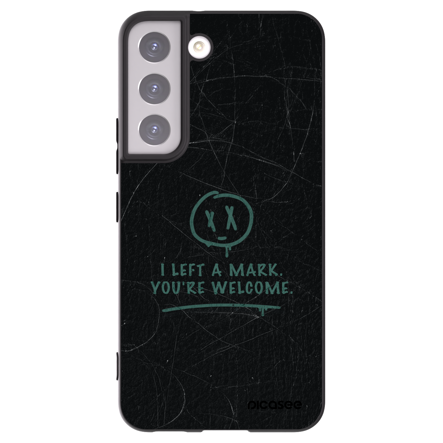 Picasee silikonowe czarne etui na Samsung Galaxy S22 5G - LEFT A MARK
